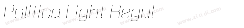 Politica Light Regul字体转换